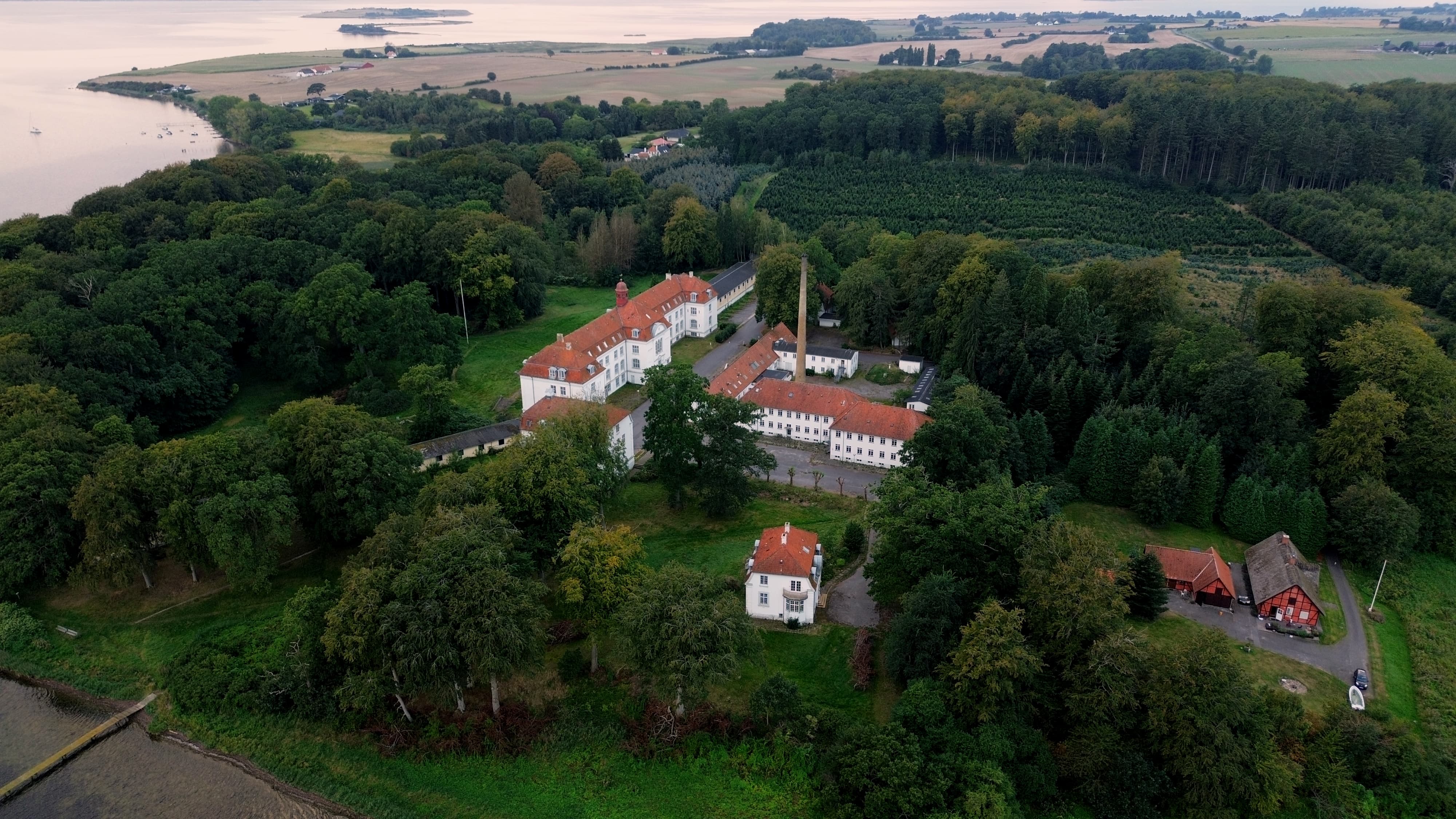 Dronefoto over Nakkebølle Sanatorium